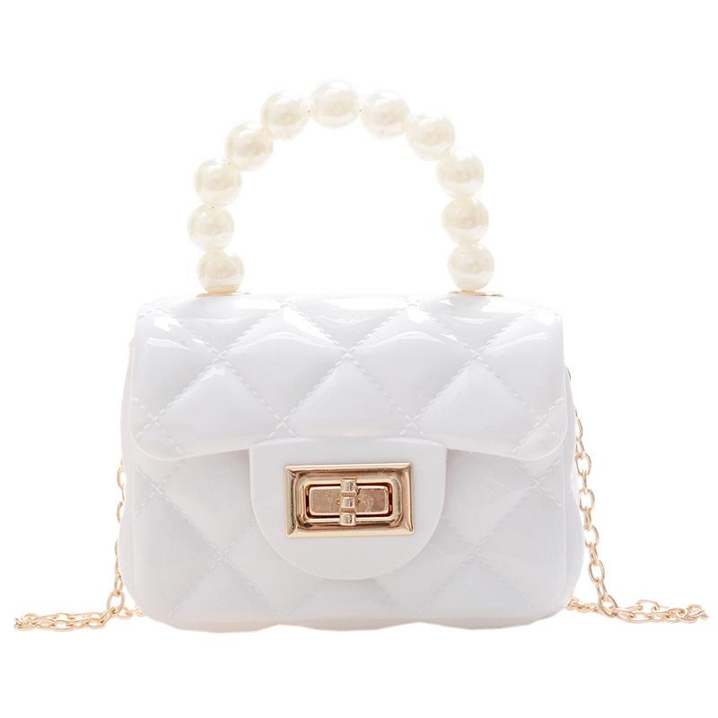 Jelly Bag South East Asia Children'S Bag Chain Pearl Handbag Rhombus Women'S Bag