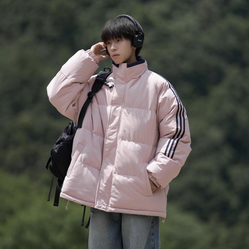 

Свободная мужская повседневная хлопковая куртка с несколькими карманами, зимняя теплая 4XL розовый