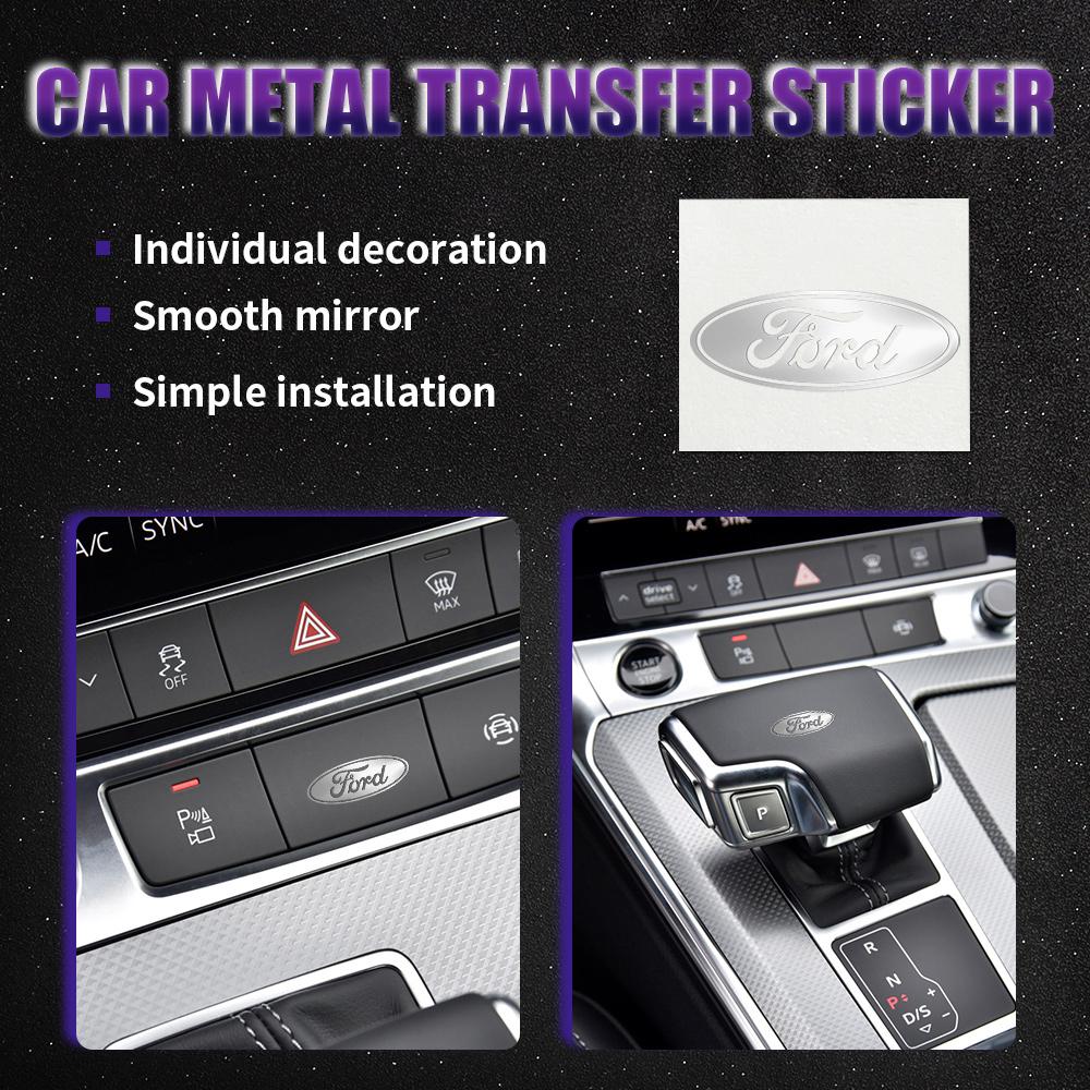 5/10PCS 3D Nickel Metal Car Logo Sticker Badge For Ford Fiesta Focus Kuga EDHJ7 Mondeo Puma Ranger Mk4 Explorer Mustang ST Accessories