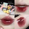 CAPPVINI Cute Cheese Lip Gloss - Milk Tea Cup Mirror Glaze, Student-Friendly Lipstick
