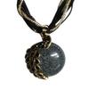 Collana con pavone, regalo con ciondolo intarsiato in opale zircone bohémien