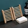Wood Bamboo Drain Tray Holder Bathroom Supplies Sponge Plate Soap Holder Soap Dish Storage Box