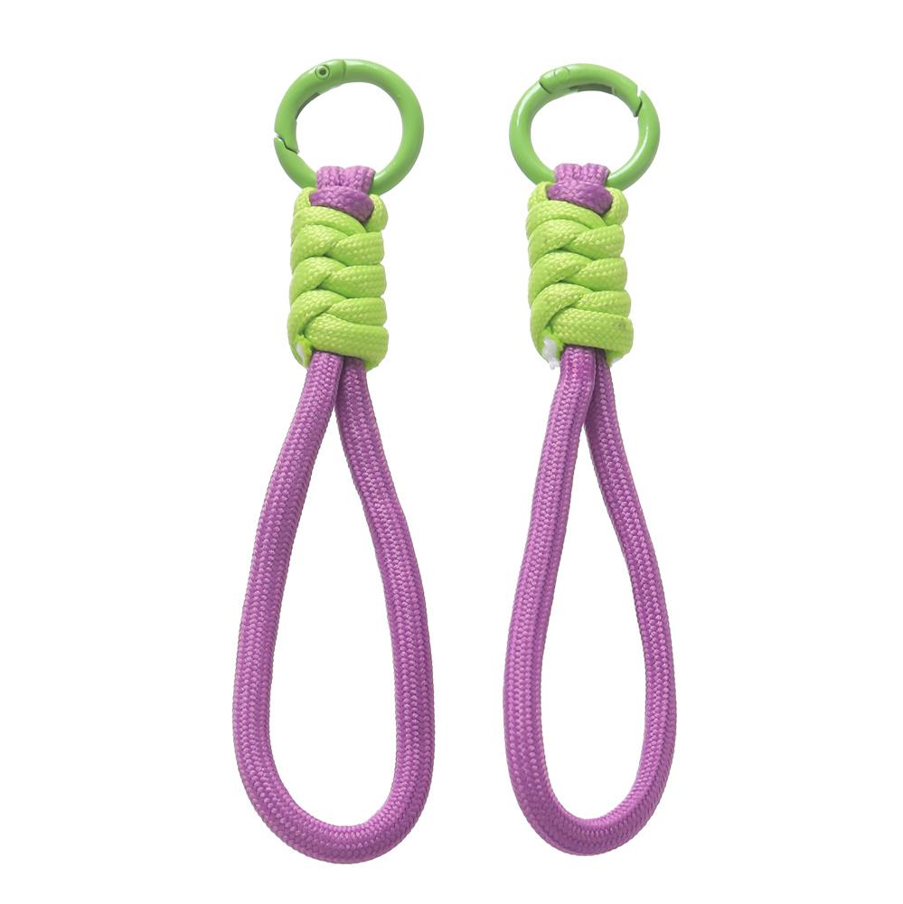 1pc Colorful Braided Lanyard Keychain for Phone Case Women Anti Lost Knot Rope Strap Car Key Chains Diy Accessories Keyring