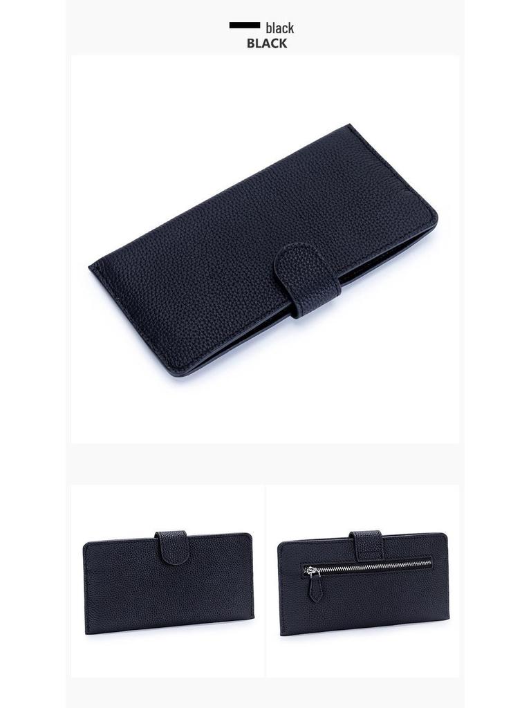 Top Grain Cowhide Women's Ultra-Thin Long Leather Phone Wallet 2025