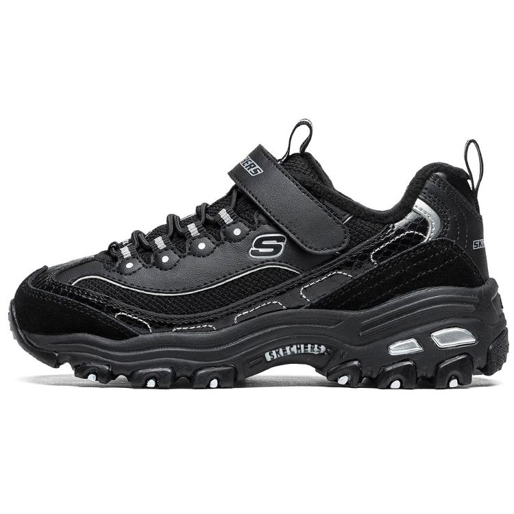 Skechers Амортизирующие Прочные Низкие Подростковые Повседневные Кроссовки Полностью Черные Подростковые Повседневные Кроссовки 664062L-BBK 30