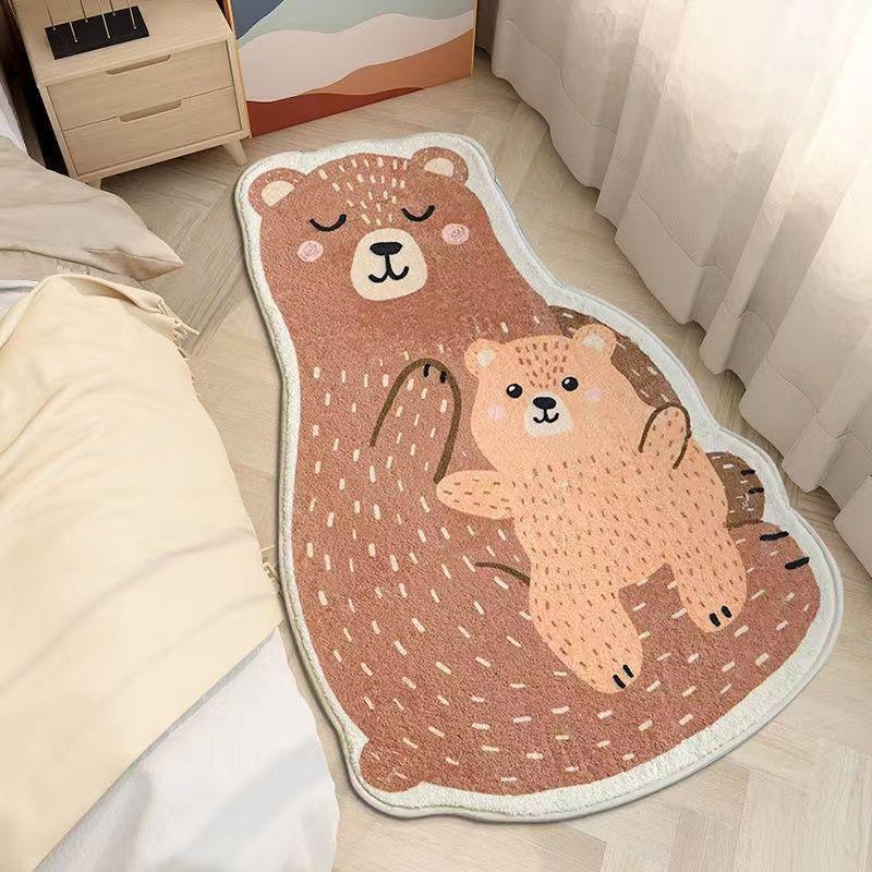 Cartoon Imitation Kaschmir Teppich Schlafzimmer Kinderzimmer Ins Wind Bettdecke Sonderform Balkon Erker Verdickte Tatami Bodenmatte