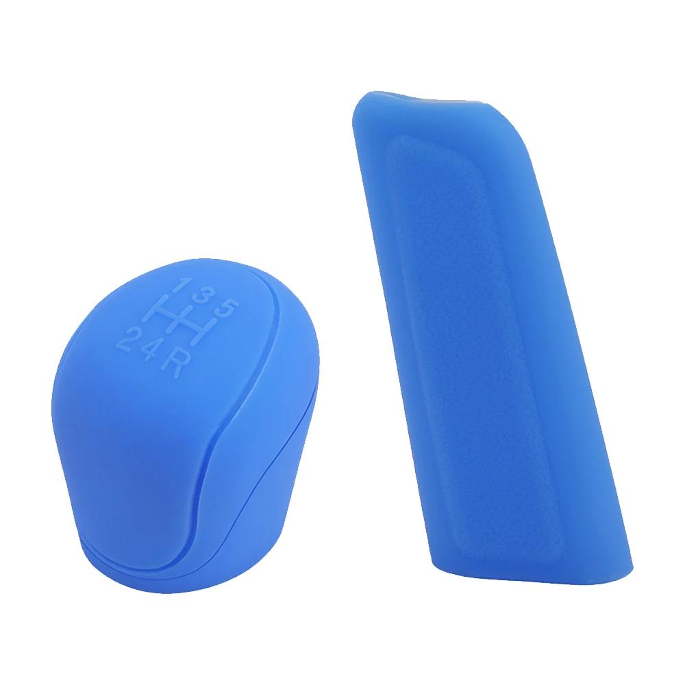 

Silicone Car Manual Gear Shift Knob Cover Handbrake Cover for Ford Focus 2 3 MK2 MK3 Fiesta Kuga Ecosport Ranger MT Accessories синий