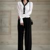 New ArriValS Open Run Women S Color Block Shirring V Neck Cardigan And Ribbed T 