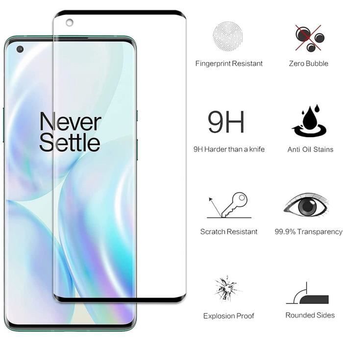 Film de protection en verre trempé - One Plus - 8 Pro - Lot de 3 - Résistant aux rayures - Haute clarté