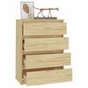 Vidaxl Komoda, 60X36X84 Cm, Lite Drewno Sosnowe