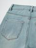 Women's European Blue Tencel High-Waisted Micro-Flare Jeans, Spring 2026, Low Stretch, Slim Fit, Versatile Pants.