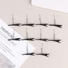 10Pcs Black Metal Pinch Alligator Hair Clips 40Mm With Wire Coil Spring Craft Hairpin For  Party Favor Children Toy