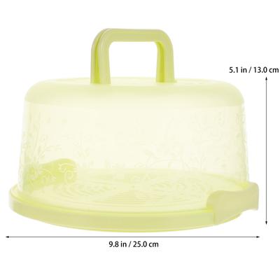 Kulatý přenosný box na dort s přezkou PP Krabice na dort Pečení Obalová krabice s držadlem Šikovný podnos na cupcaky Balení na dort