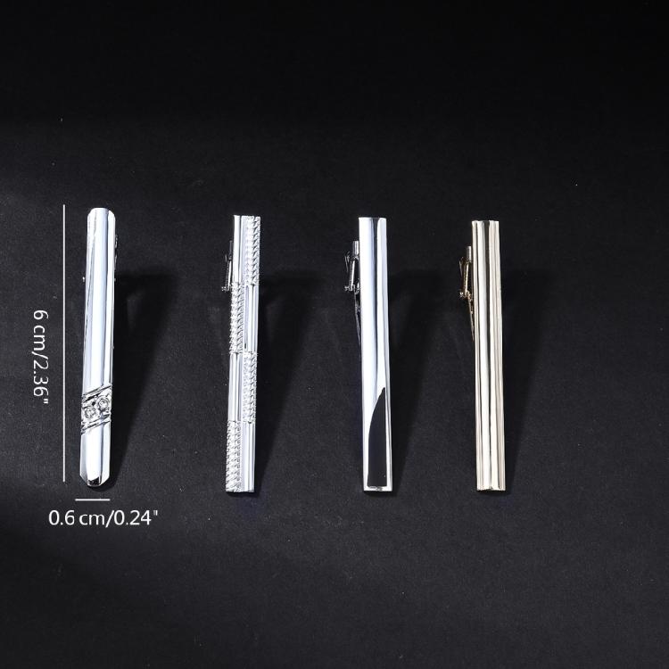 4PCS Men Neck Tie Clip for Formal Occasion Business Conference Giftbox Tie Clip