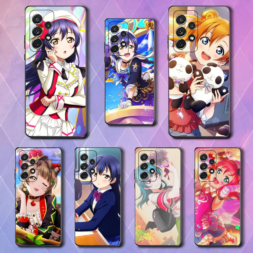 Love Live School Idol For Samsung Galaxy S23 S24 S25 Ultra S22 Plus S21 Black Soft Case Waterproof Soft Case