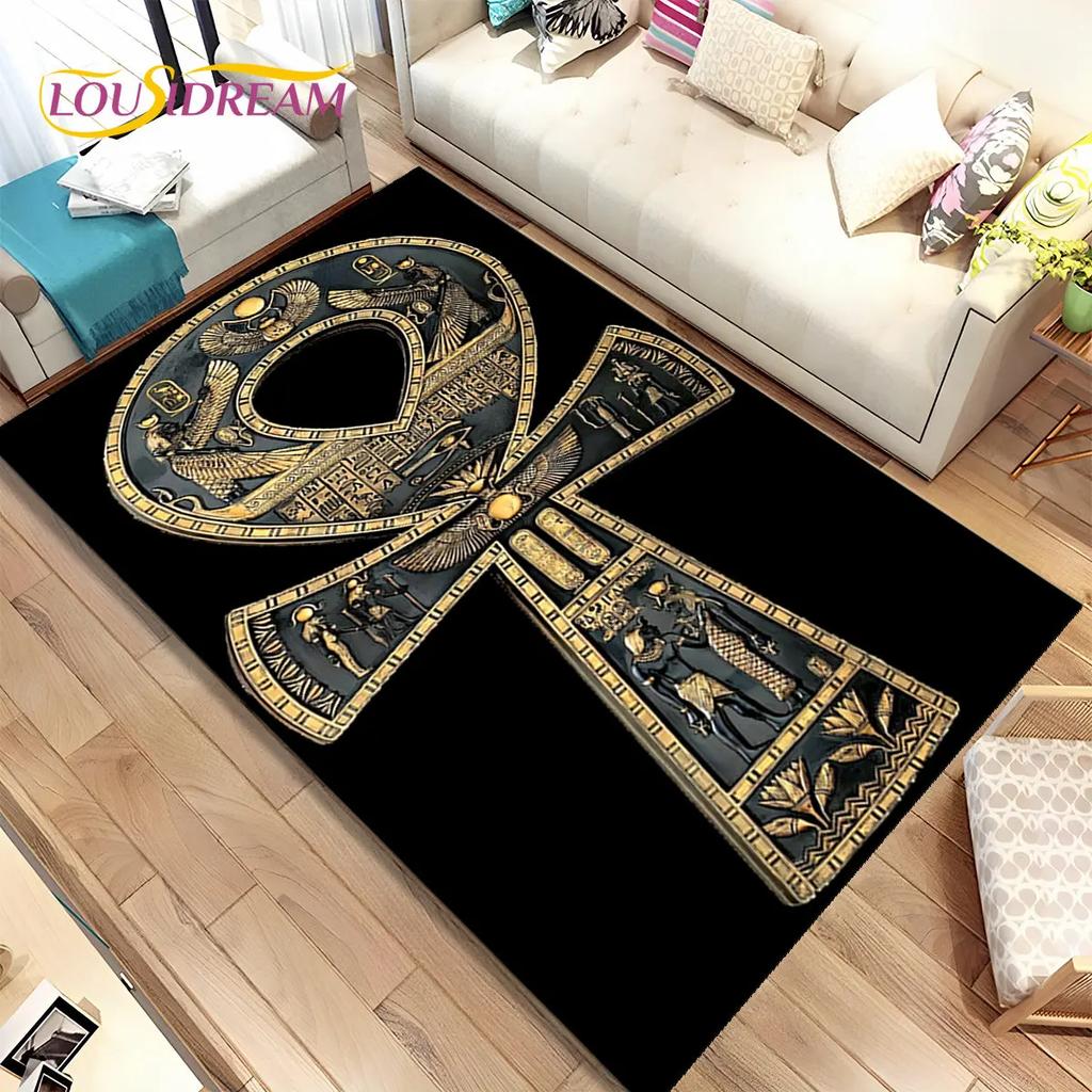 HD Egypt Death Anubis Mythology Horus Area Koberec,Koberec pro domácí Obývací pokoj Ložnice Pohovka Rohožka Kuchyň Dekor,Protiskluzová podložka