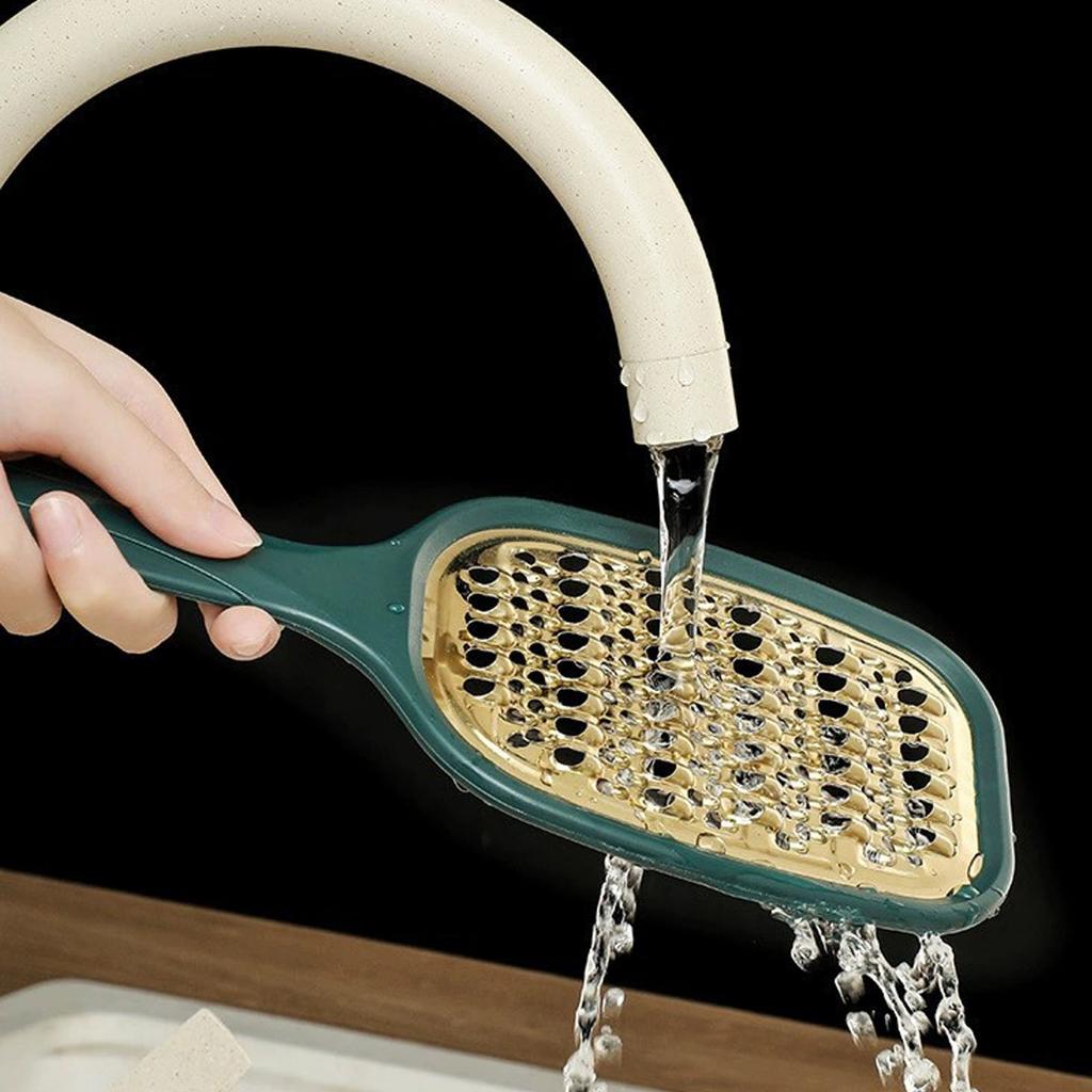 Ralador de Alimentos Multiuso de Aço Inoxidável para Batata Cenoura Cozinha Doméstica Verde