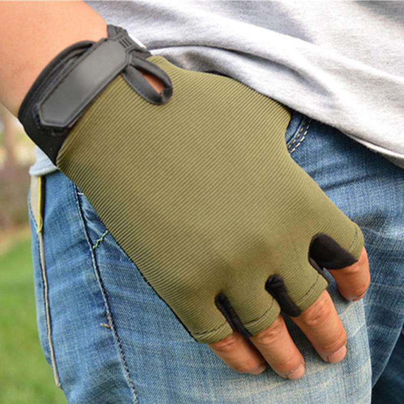Special Forces Outdoor Training Mountaineering Anti Slip Fitness Sports Military Fan Fighting Half Finger Tactical Gloves Men Add Fleece