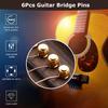 Cheville de chevalet de guitare acoustique Clou de cordes de guitare Laiton Cuivre massif Avec extracteur de cheville de chevalet de guitare