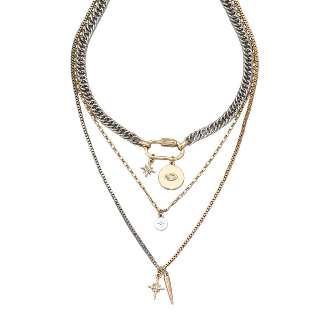 European & American Style Devil's Eye Layered Chain Necklace for Women - Bestseller, Unique Design