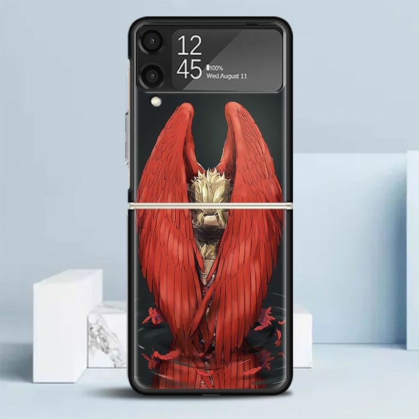 

Hawks MHA My Hero A-Academy Phone Case For Samsung Galaxy Z Flip7 Flip6 5G Flip5 Flip4 Flip3 ZFlip 7 6 3 4 5 Shockproof Back Cov Samsung Z Flip 6