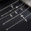 Y2K Stacking Cross Bracelet Set For Men Vintage Multilayer Charm Chain Bracelets Hip Hop Jewelry