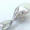 Used TASAKI Pearl Approx. 1cm Necklace Pendant Top K14 White Gold Akoya Pearl 3.2g