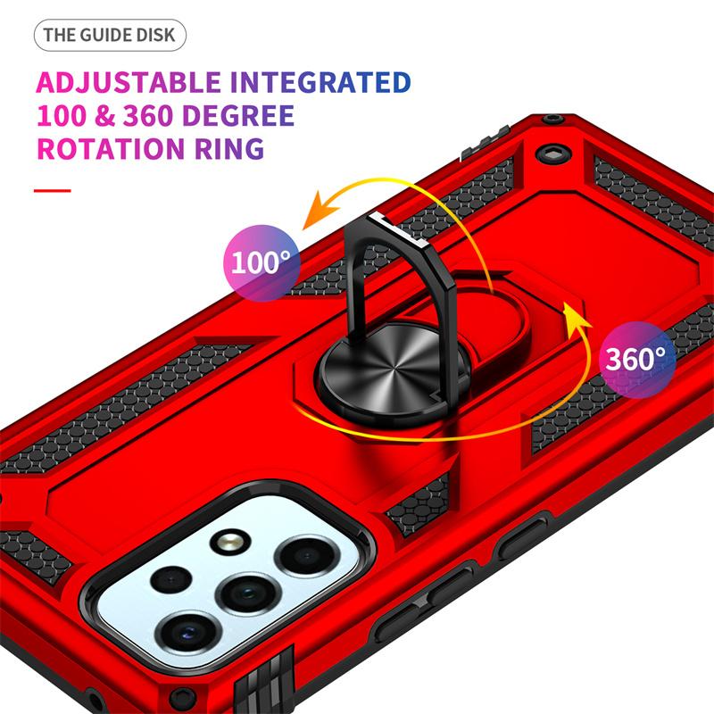 For Samsung Galaxy A53 A23 A33 A73 5G Deksel Armor Støtsikkert Coque For Samsung A53 A 23 33 53 73 Magnetisk Bilholder Ringdeksel