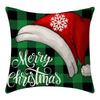 Christmas Throw Pillowcase Home Nordic Holiday Decoration Linen Super Soft Short Plush Sofa Pillowcase
