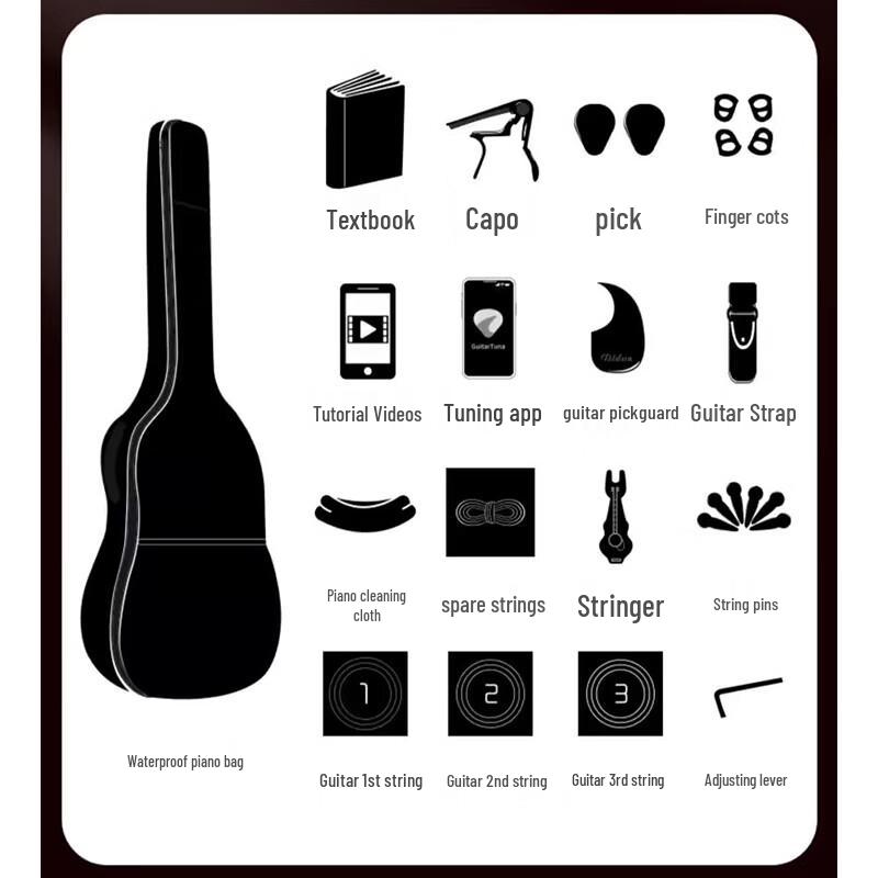 Milá 41palcová lidová akustická kytara se smrkovým masivním vrškem