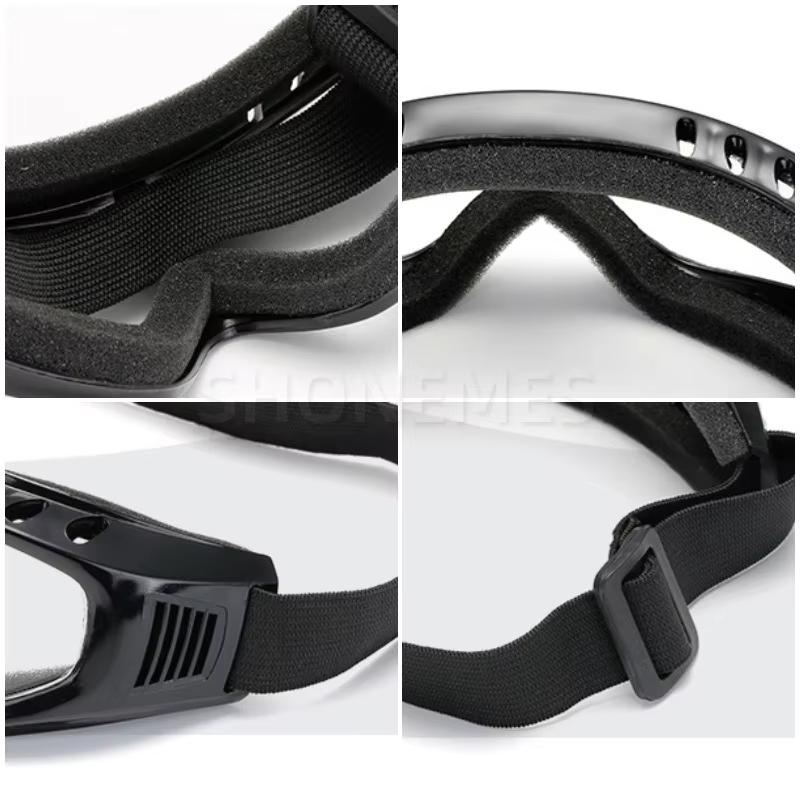 Nicht-polarisierte Sichere Schutzbrille für Arbeit Outdoor Radfahren Winddicht Schlagfest Kopfmontiert Erwachsene Männer Frauen Skibrillen