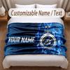 Club Brugge FC Printed Flannel Blanket Custom Name Text Soft Warm Throw For Bedroom Holiday Gift