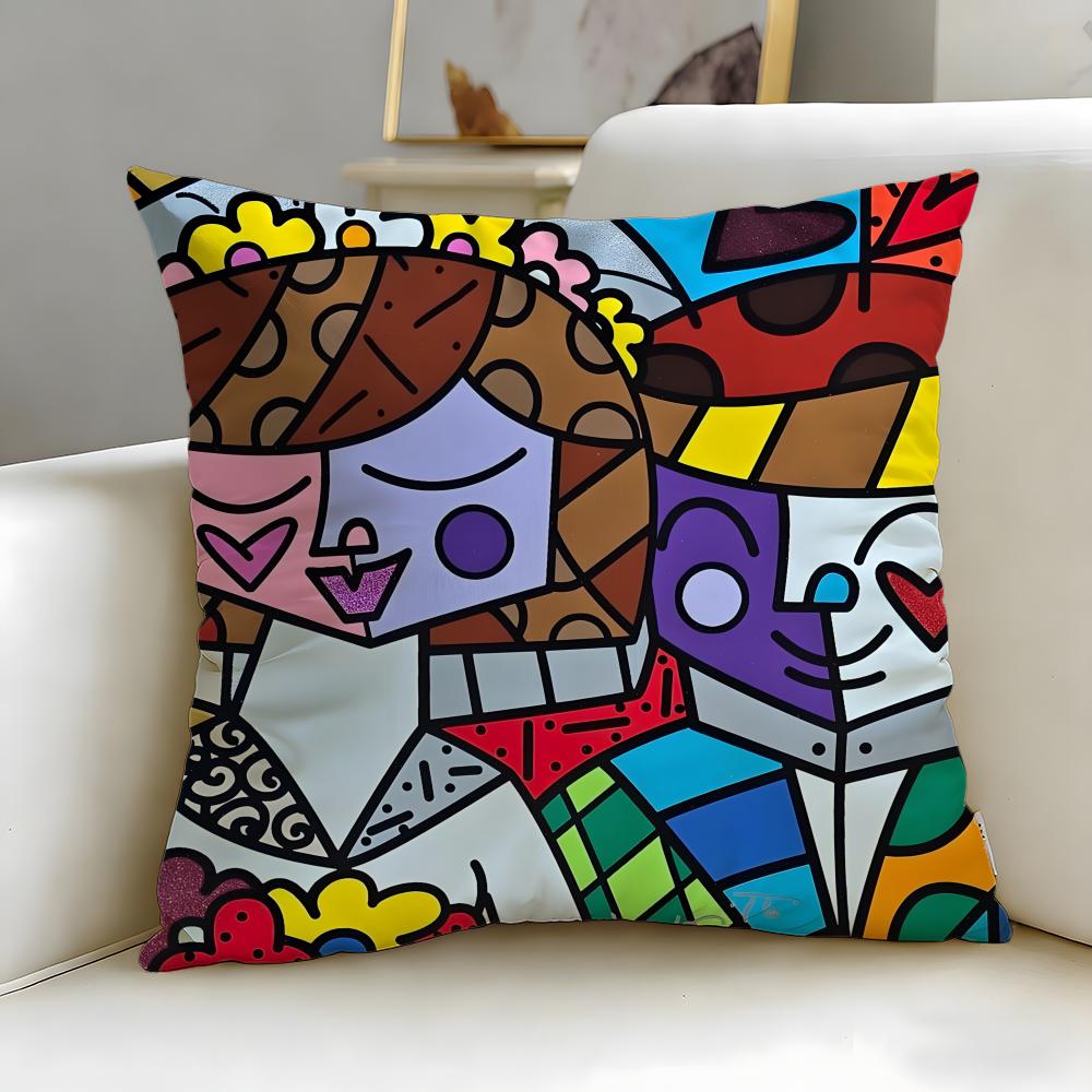 

classic artist Britto Cushion Cover Soft & Easy-Wash Pillow Case – Versatile for Couch, Bed, Travel and Office 30cmx30cm