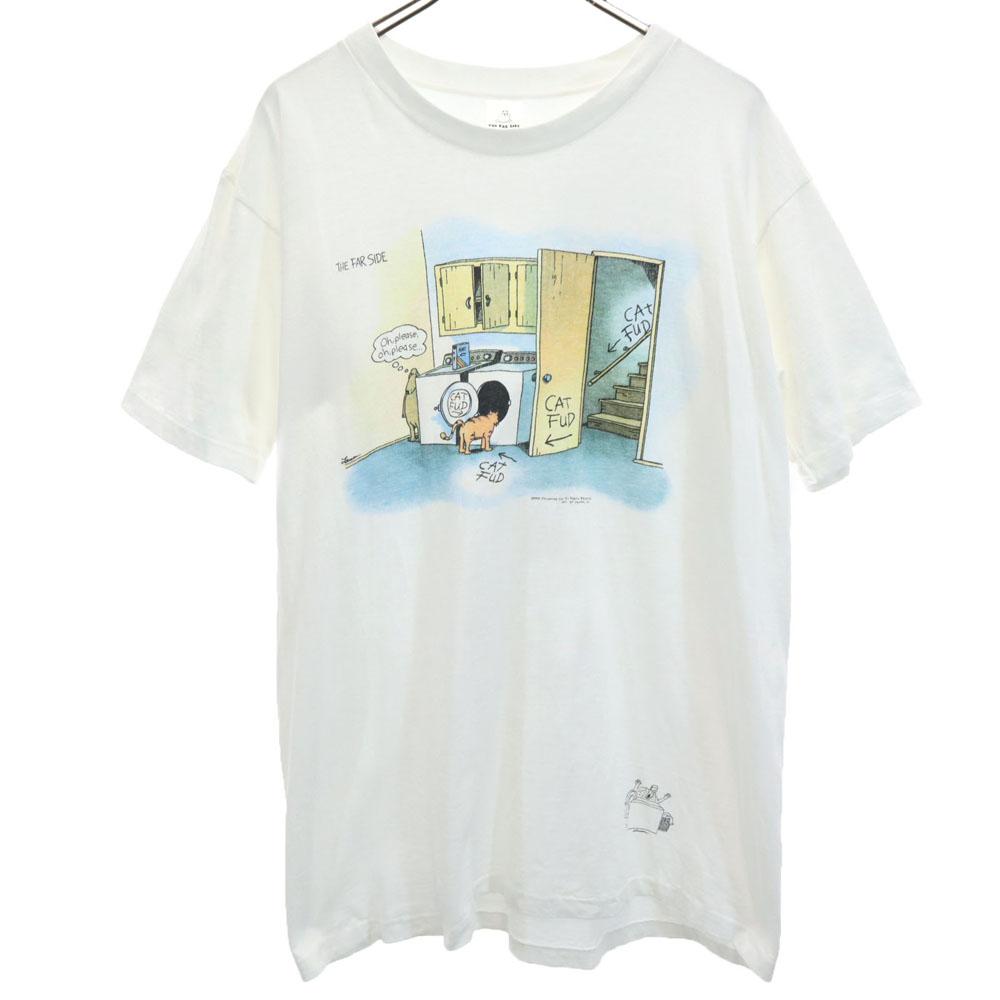 THE FAR SIDE 80s Made in USA Print Short sleeve Single stitch T-shirt Men's Used