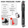 WEST BIKING Bike Pump With Needles Hand Air Pumps Cycling Tire Inflator Schrader Presta Valve Hose Portable Mini Bicycle Pump