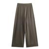 European and American Style, French Style, Women's Wear, Straight-leg Belt, Flowing Jacket, Trench Coat, Mid-rise Pleated Trousers