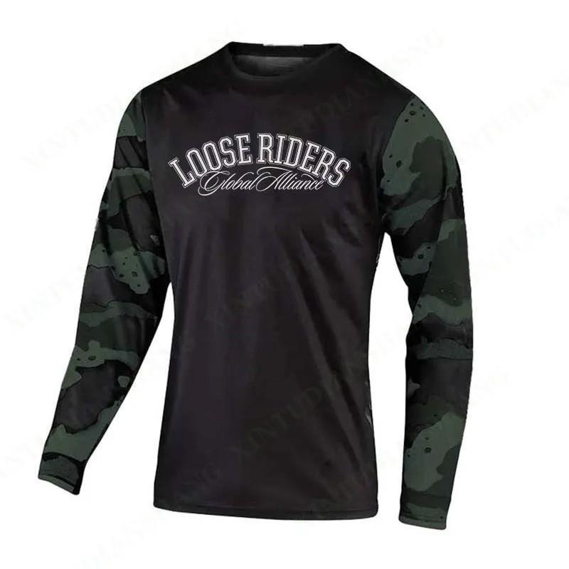 Unisex Quick-Dry Breathable Off-Road Motorcycle Riding Jersey Long Sleeve Mountain Biking Hiking Fishing