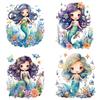 Undersea Animal Jellyfish Mermaid Wall Sticker Home Wall Decoration Children's Room Wall Sticker Baby Girl Room Decor PVC Murals