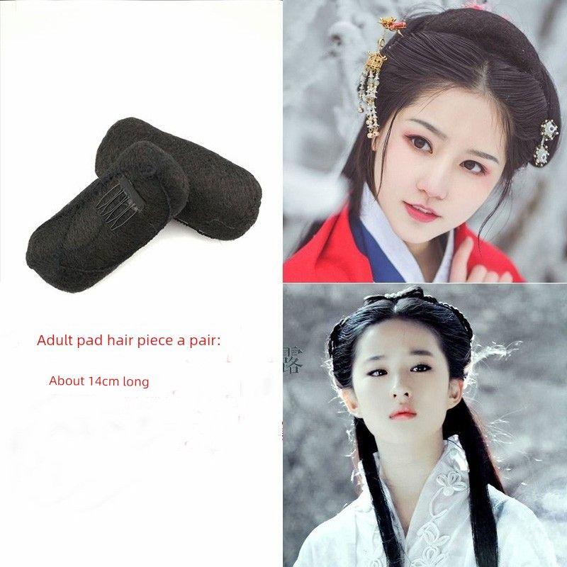 Han Chinese Clothing Pad Hair Bag Hair Pack Hair Curler Selenodont Bag Soft Horn Multiple Floor Bridal Pad Hair Plate Hair Bag