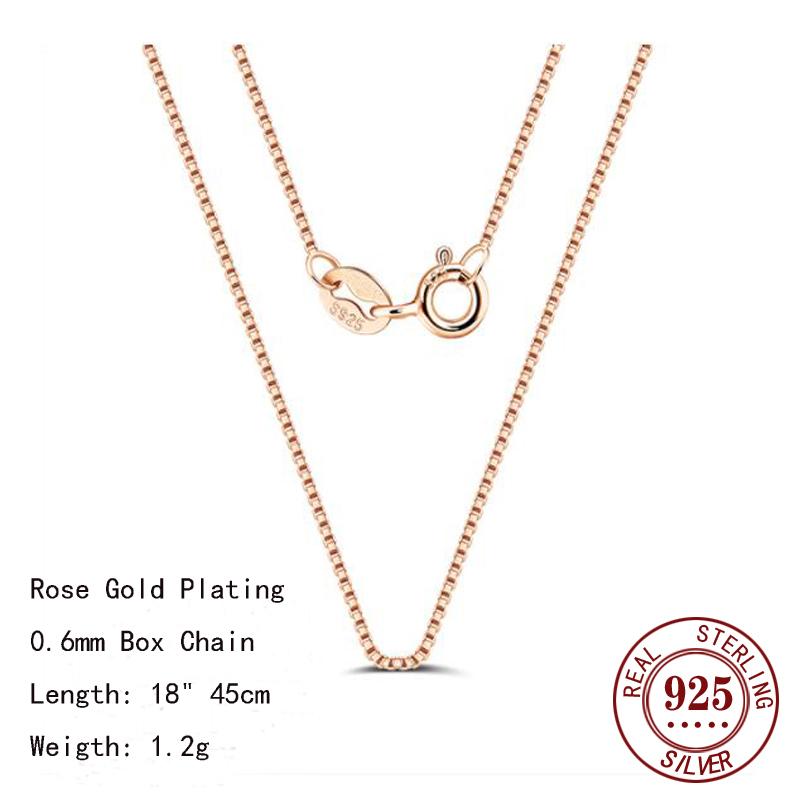 

SOMILIA Fashion Necklace Box Chain choker Silver 925 jewelry gold necklace Neck for Women DIY initial necklace