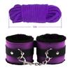 Goods For Adults Set Sexy Leather Plush Handcuffs Blindfold Spanking Soft Whips Tying Cotton Rope Couple Games Bondage Equipment