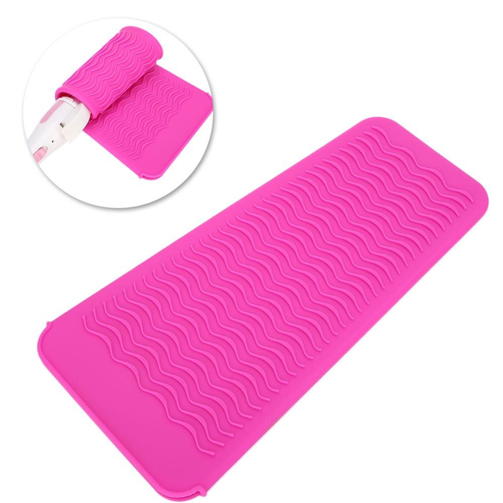 Silicone Material Hair Straightener Pouch Gray Non Slip Mat Travel Hair Curler Cover  Home