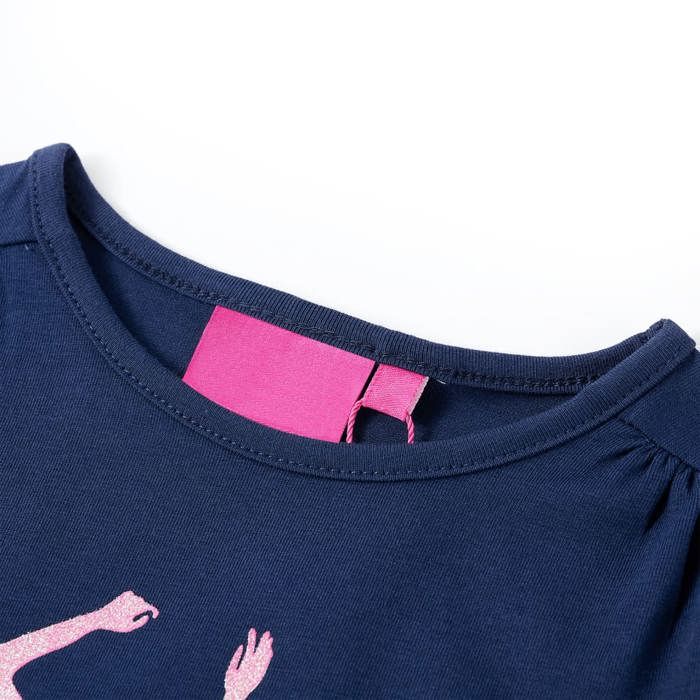 T-shirt enfants à manches longues bleu marine 92/104/116/128/140