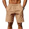 Men's Drawstring Waist Casual Shorts Multi Color Loose Fit Side Pocket Shorts