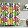 Brightly Colored Cartoon Character Shower Curtain for Kids Bathroom Decor Durable Plastic Waterproof Home Decoration Item with M