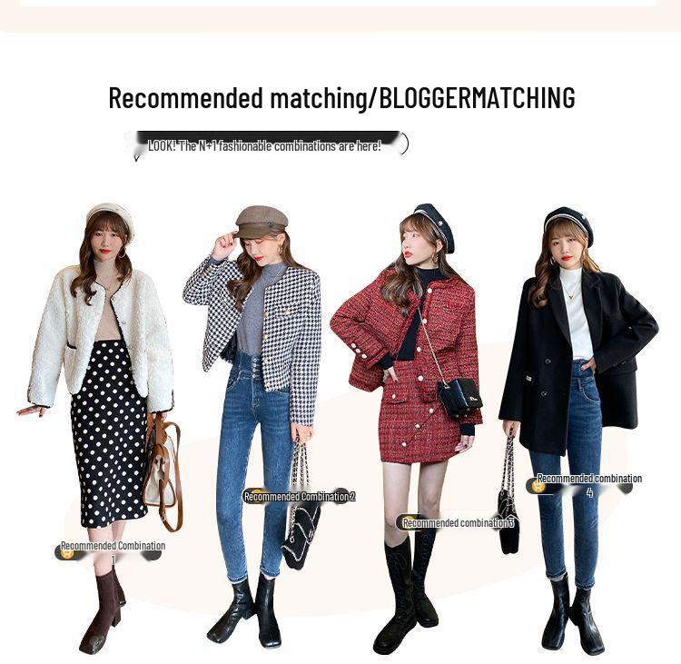 Klasický dámský pletený svetr s kulatým výstřihem - Podzimní/Zimní styl Ulzzang