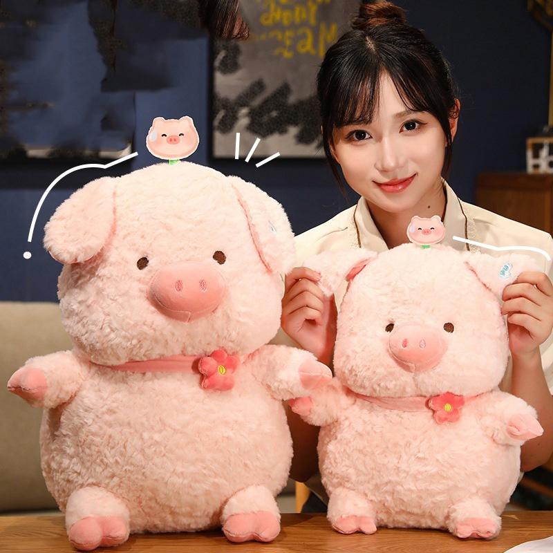 Cute Pu Pig Plush Toy Adorable Stuffed Pig Doll For Girls Soft And Huggable Animal Toy