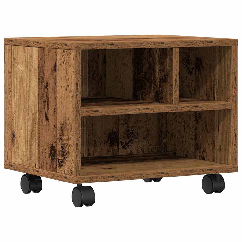 Printer Stand Rustic Wood Look 41 x 32 x 33.5 cm Engineered Wood