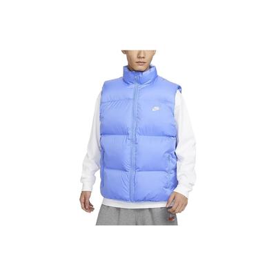Sportkleding Effen Kleur Opstaande Kraag Ritssluiting Casual Vest Mannen Vesten Pool-Blauw FB7374-450