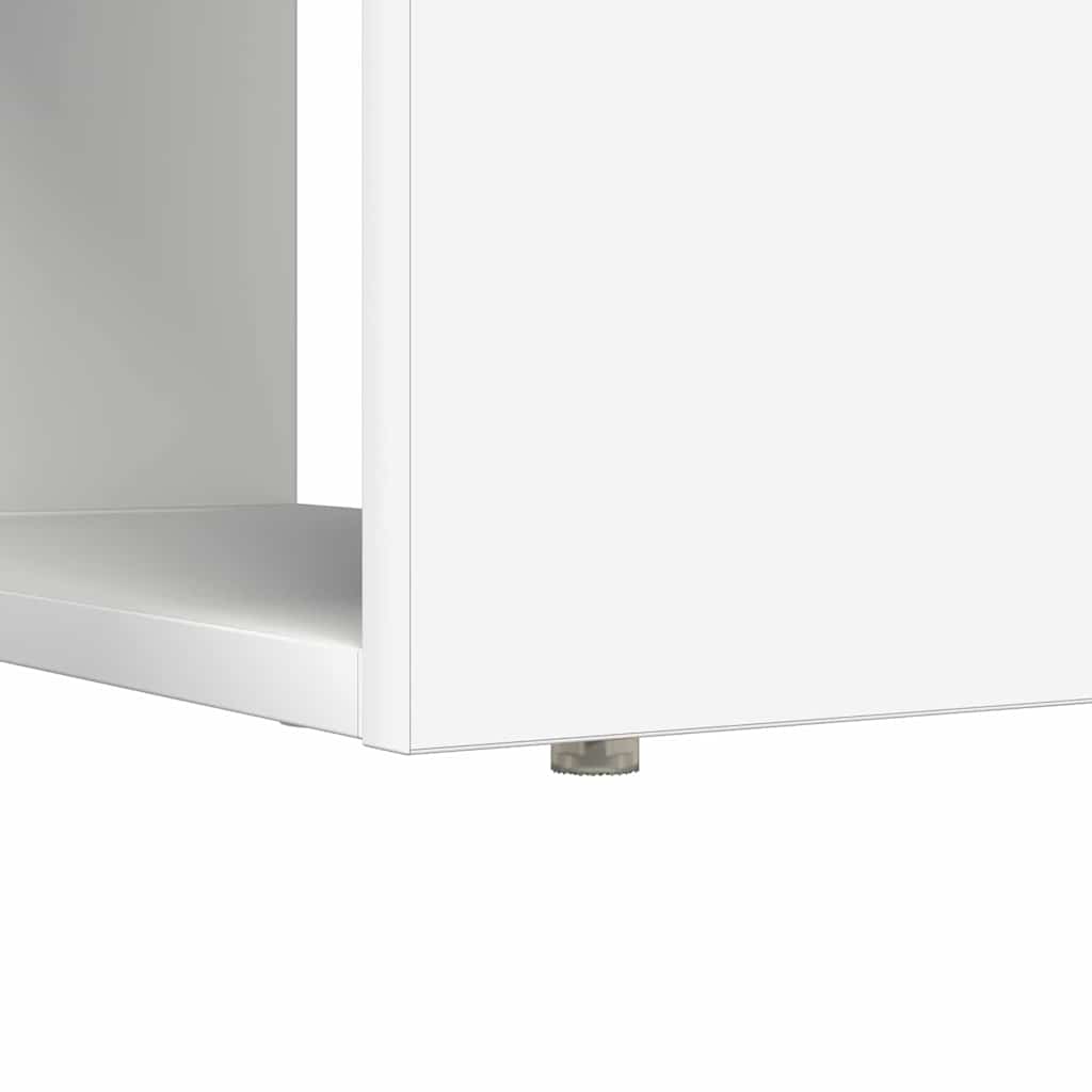 White Desk with Shelf 113 x 54 x 120 cm Engineered Wood